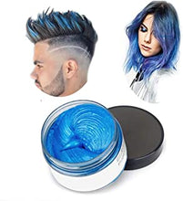 Hair Color Wax One-time Temporary Modeling Natural Color Hair Dye Wax Natural Matte Hairstyle for party,Cosplay,Masquerade,Nightclub,Halloween-blue