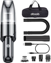 absob Cordless Vacuum Cleaner Mini Portable Handheld Car Seat Hoover 9000PA Powerful Suction Hand Vac Wet Dry Rechargeable Lightweight Home Office Keyboard Carpet Pet Dog Hair Cleaning USB Charging