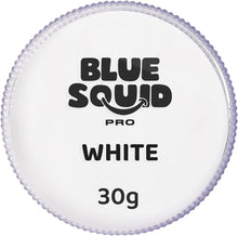 Blue Squid PRO Face Paint - Classic White (30gm), Professional Water Based Single Cake Face & Body Paint Makeup Supplies for Adults Kids Halloween Facepaint SFX Water Activated Face Painting Non Toxic