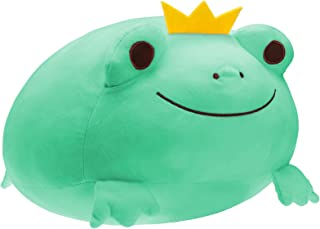 Soft Frog Plush Pillow Stuffed Animal Toy Cute Crown Frog Plush Doll Toy for Kids Boys Girls Birthday Valentine (Green, 13.7 in)