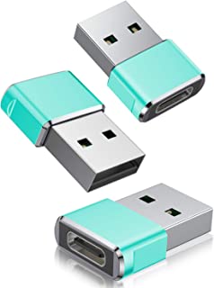 Basesailor USB C Female to USB Male Adapter 3Pack,Type A Charger Cable Connector for iPhone 11 12 13 14 Pro Max,Airpods,iPad Air 4th 5th Mini 6th,Samsung Galaxy Note 10 20 S20 S21 S22,Google Pixel 6