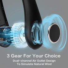 Dreamy Cubby Portable Neck Fan, Neck Fans Rechargeable, 3 Speed Hanging Bladeless Fan, Soft Neckband, 360 Airflow Cooling, USB Powered Hands Free Mini Fan for Men Women Sports, Black