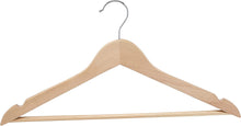 Amazon Basics Wood Suit Clothes Hangers - Natural, 10-Pack