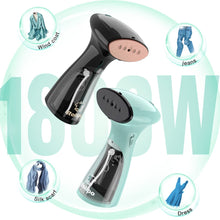 Rolipo Clothes Steamer 1800W Handheld Garment Steamer Clothing for Home, Office and Travel Use, Compact and Lightweight, Fast Heat-up Travel Steamer with Large Water Tank Wrinkle Remover,Grass green