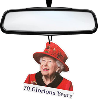 SC Products Queen Elizabeth II and King Charles III Car Air Freshener Accessories | Her Majesty The Queen Memorial Keepsake | Remembrance of her Majesty | Royal Family Queen Merchandise