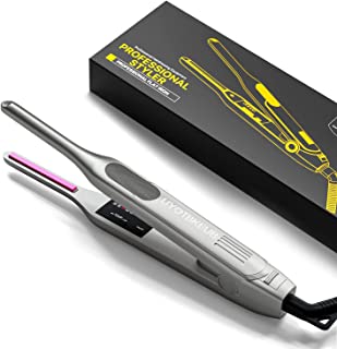 Hair Straighteners and Curler, UYOTBKEUB Professional 2 in 1 Ceramic Pencil Flat Iron for Women's Short Hair and Men's Beard