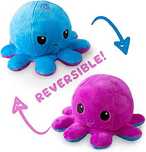 Octopus Reversible Plushie Cute Octopus Baby Toys Creative Toy for Anxiety Relief Reversible Octopus Plush Cute Soft Stuffed Animal Doll as Gift for Kids Mood Octopus (Blue & Purple)