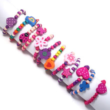 Stands Out, Supplying Outstanding Gifts 12 Wooden Beaded Friendship Bracelets for Girls - Party Bag Fillers for Kids Party - Christmas Birthday Party Favours - Stocking Filler