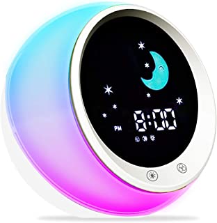 Time to Wake Alarm Clock for Kids, Children's Sleep Trainer, Kids Wake Up Light, Sleep Sound Machine