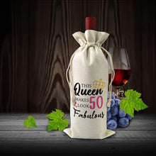 50th Birthday Gifts for Women - Decorative Wine Bag Birthday Gift with Witty Quote - Cute Female Gifts For Women Turning 50 - Best Friend Birthday Gifts, Wife, Mom, Coworker, Sister Birthday Gifts