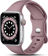 CeMiKa Compatible with Apple Watch Strap 38mm 41mm 40mm, Silicone Sport Band Replacement Straps Compatible with Apple Watch Series 8 7 6 5 4 3 2 1 SE/iwatch Strap, 38mm/40mm/41mm-S/M, SmokeViolet