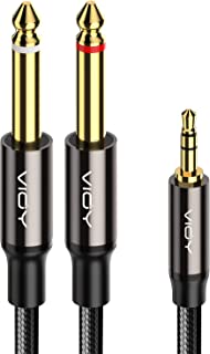 6.35mm to 3.5mm Stereo Audio Cable 2M Speaker Cable for Computer, CD Players, Multimedia Speakers and Amplifiers