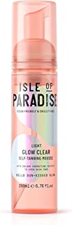 Isle of Paradise Fake Tan Mousse, Light (200 ml) Glow Clear Self Tanning Foam, Natural Ingredients & Vegan (packaging may vary)