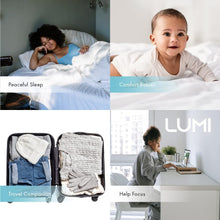 LUMI  Portable White Noise Machine  Baby Sleep Aid with 24 Sounds  White Noise Baby  3 Lighting Modes  Memory Function  30, 60, 90 Minute Timer  Sleep Aid for Adults, Children & Babies
