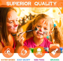 Xpassion Body Painting Face Paint Kit 15 Color Water Based Paints Professional Palette Washable with Brush for Kids Art Show Halloween Party Colsplay Makeup Body Festive