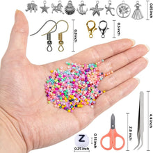 HONGTEYA 35000 Pcs Glass Seed Beads, 48 Colors Seed Beads for Jewellery Making Kit with Letter Beads 0.5mm Elastic String, for DIY Bracelets Necklaces Jewellery Making Kit (2mm)