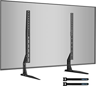 BONTEC Universal Table Top TV Stand Pedestal for 22-65 inch LCD/ LED/ OLED/ Plasma TVs, Replacement TV Stand Legs for Screen Monitor Riser, Securely Holds 50KG & Max.VESA 800x400mm