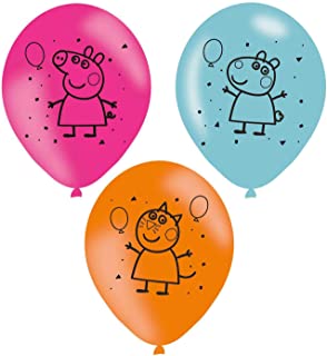 Amscan 997378 - Peppa Pig Party 11" Latex Balloons - 6 Pack