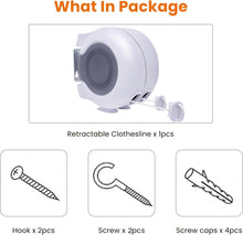 Retractable Washing Line Outdoor - Clothes Lines Wall Mounted Heavy Duty Extendable Outside Clothesline Clothing Pull Out 2x15m Long Double Strong Wash Lines for Garden Laundry Drying 30m