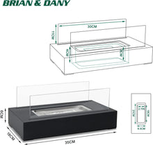 BRIAN & DANY Tabletop Portable Bio Ethanol Fireplace