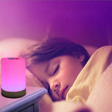 Fedetkey Night Light,LED Touch Control Chargeable Smart Bedside Table Lamp,RGB Color Changing Modes for Baby Kids Bedroom,Office,Camping