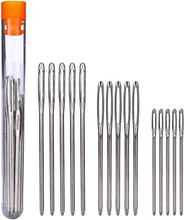 Stadux Large Eye Blunt Needles, 3 Sizes 15Pcs Yarn Knitting Needles Sewing Big eye Needles