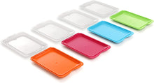 TATAY Set 4 cold meat container, with lid and body removed, in four colours, reusable and stackable, made of BpA-free plastic