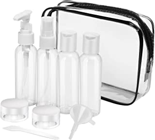 Lamapee Travel Bottles for Toiletries, Refillable Travel Containers with Clear Toiletries Bag, Leak Proof