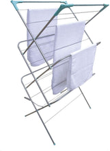 BARGAINS-GALORE 3 TIER FOLDING LAUNDRY CONCERTINA CLOTHES AIRER DRYER HORSE EXTRA STRONG FOLDABLE LIGHTWEIGHT SPACE SAVING WASHING LINE INDOOR OUTDOOR HOME STORAGE