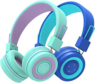 iClever 2 Pack Kids Bluetooth Headphones, Kids Wireless Headphones with MIC, Volume Limited, Bluetooth 5.0 & Stereo Sound, Foldable, Adjustable Headband, Childrens Headphones for School/Travel