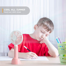 Rupoku Handheld Fan, Portable Mini Fan 3-10H 3 Speeds USB Electric Fan with 2600mAh Rechargeable Battery Desk Fan for Office/Outdoor/Sport/Home/Travel/Camping