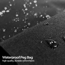 Peg Bag for Washing Line Waterproof and Weatherproof for Securing up to 300 Clothes Pegs for Washing line  Hanging Clothesline Peg Bags - Black