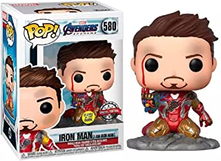 Funko Pop! Avengers Endgame: I Am Iron Man Glow-in-The-Dark Deluxe Vinyl Figure, Multicolored