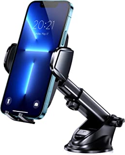 Hocerlu Car Phone Holder - Super Strong Suction, All-Silicone Shockproof and Protection, 360° Flexible View - Universal Dashboard Windscreen Phone Mount for iPhone 13 12 Samsung Galaxy S22 Sat Nav