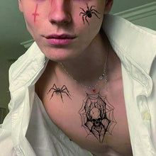 XINDY Halloween Face Tattoo, 20 Sheets Halloween Tattoo Spider Tattoos Temporary Halloween Make up Tattoo Spider Webs Tattoos Stickers for Adults Kids Halloween Carnival Cosplay Costume Makeup Party