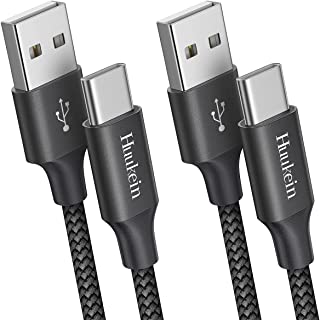 [2M+2M] USB C Charger Cable, Huukein Braided 2M Fast USB Type C Fast Charging Cable Compatible with Samsung Galaxy S21 S20 S22 5G S20+ S20 FE S10 S9, A52s A03s A12 A22 A32, P20 P10 PS5 Controller