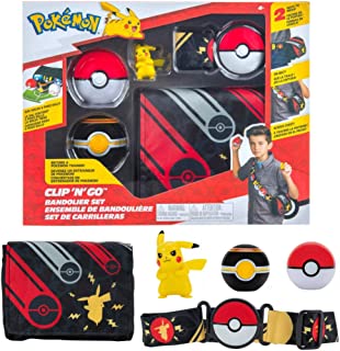 Pokemon PKW0228 Pokémon-Bandolier Set (Poke, Luxury Ball and Pikachu, Belt, Bag) W2, Multi