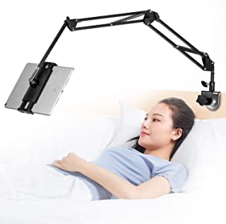 Tablet Stand Adjustable,Foldable Tablet Stand for Bed, Aluminum Universal Flexible Tablet Holder with 360 Degree Rotation for iPad/iPhoneX/iPad Pro/N-Switch,or Other 4.5~12.9 Inches Devices (Black)