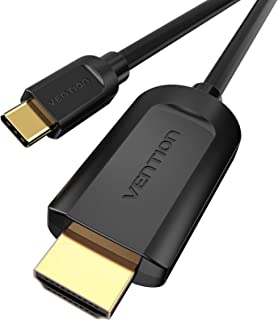 USB C to HDMI Cable, VENTION 1.5m Type C Coverter 4K Thunderbolt 3 to HDMI Adapter, Compatible with iPad Pro, MacBook, Mate 20, Galaxy S9/S8, Surface Book 2/Go and More