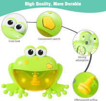 HengGL Baby Bath Bubble Toys Set, Automatic Frog Bubble Maker Kids Bath Bubble Machine with 12 Music Baby Fun Bath Toys