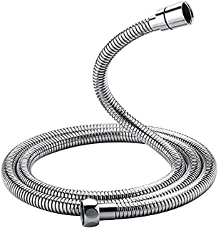 GRIFEMA COMPLENTO-G851 1/2 Inch 1.5m Shower Hose Made of Stainless Steel, Anti-Kink & Anti-Explosion and Leak Proof Hose Pipe, Silver/Chrome