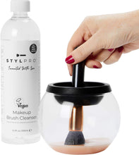 STYLPRO 500ml Unique Formula  Vegan  Makeup Brush Conditioning Cleanser  Makeup Brush Cleaner  Removes Makeup, Dead Skin, Bacteria and Dirt from your Makeup Brushes Free from Alcohol and Parabens