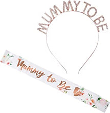 Karjiaja Floral Mummy To Be Sash Mum To Be Sash And Tiara Rhinestone Crown Headband Baby Shower Sash Party Decoration Baby Shower Mummy To Be Sash For Mum