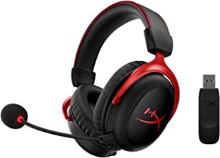 HyperX Cloud II Wireless Gaming Headset for PC, Xbox Series X|S, Xbox One, Long Battery Life up to 30 Hours, 7.1 Surround Sound, Detachable Noise-Cancelling Mic, Black/Red