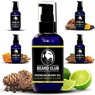 Beard Club - Cedar Wood & Lime Beard Oil Bottle 100ml - Beard Oil for Men - Beard Care - Beard Softener for Men - Beard Conditioner for Men