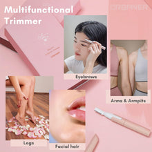 URBANER Electric Eyebrow Trimmer for Women, Small Battery Powered Pen-Shaped Facial Hair Remover, Painless for Face Chin Upper-Lip Neck Peach-Fuzz, MB-052