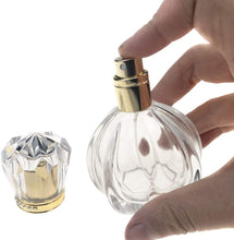 VASANA 50ML 1.7OZ Vintage Pumpkin Shape Spray Bottle Empty Refillable Clear Glass Perfume Bottle Fine Mist Spray Perfume Bottle Sprayer Makeup Cosmetic Containers