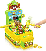 VATOS Whack Game Toy with Mole,Mini Electronic Arcade Game,Pounding Bench Coin game with 2 Hammers Toy,Interactive Educational Developmental Game for Toddlers Kids Girls and Boys Age 3 4 5 6 Years Old