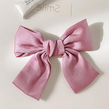 1 Psc Pink Bow Hair Clips Satin Vintage Solid Color Bowknot French Barrette Hair Bows for Girls for Hair Clip and Accessories for Women Girls Hair Barrettes Scrunchies Accessories