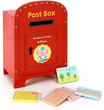 SOKA Wooden Post Box Cute Elephant Stamps and Mail Creative Pretend Play Toy For Kids